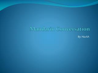 Mandarin Conversation