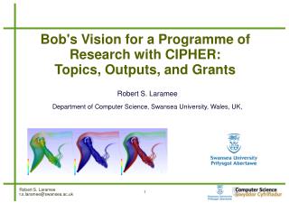 Bob's Vision for a Programme of Research with CIPHER: Topics, Outputs, and Grants