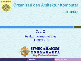 Organisasi dan Arsitektur Komputer