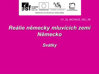 Reálie německy mluvících zemí Německo