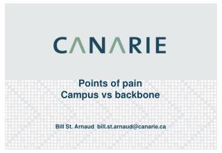 Points of pain Campus vs backbone