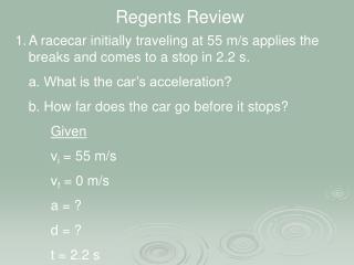 Regents Review