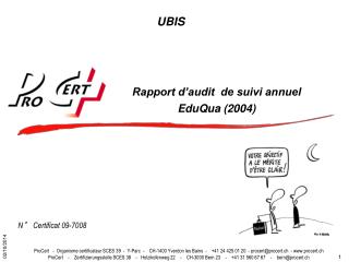Rapport d’audit de suivi annuel EduQua (2004)