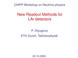 New Readout Methods for LAr detectors