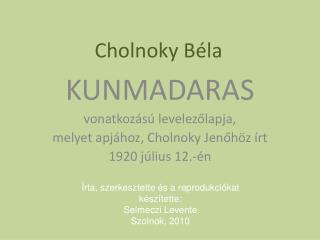 Cholnoky Béla