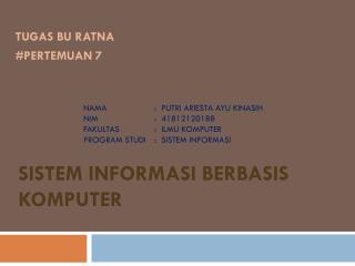 Sistem informasi berbasis komputer