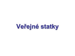 Veřejné statky