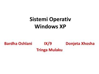 Sistemi Operativ Windows XP