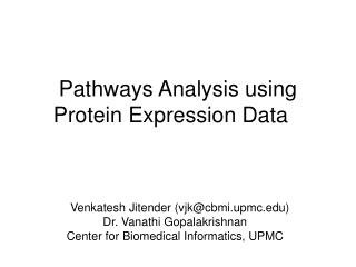 Pathways Analysis using Protein Expression Data