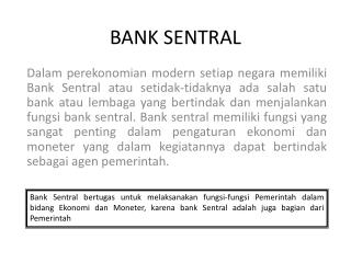 BANK SENTRAL