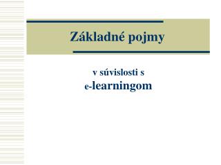 Základné pojmy