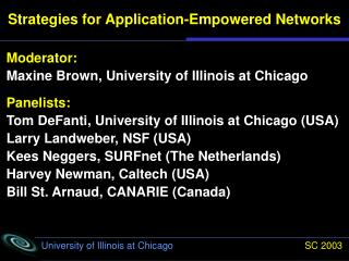 Strategies for Application-Empowered Networks