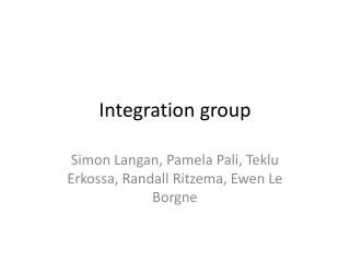 Integration group