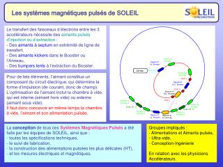 Les systèmes magnétiques pulsés de SOLEIL