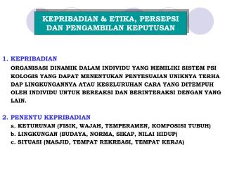 1. KEPRIBADIAN ORGANISASI DINAMIK DALAM INDIVIDU YANG MEMILIKI SISTEM PSI