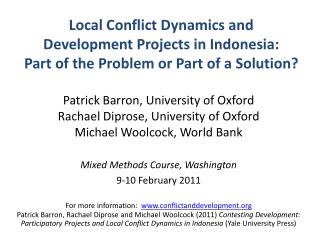 Local Conflict Dynamics and