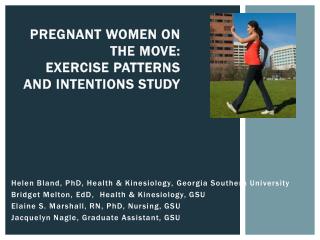 Pregnant women on the Move: Exercise Patterns and Intentions study