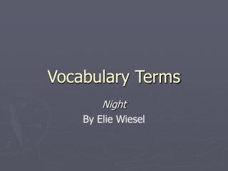 Vocabulary Terms