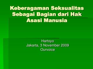 Keberagaman Seksualitas Sebagai Bagian dari Hak Asasi Manusia