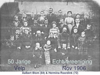 50 Jarige Echtvereeniging Velp Nov 1906