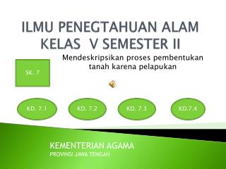 ILMU PENEGTAHUAN ALAM KELAS V SEMESTER II