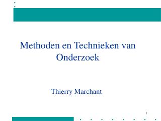 Methoden en Technieken van Onderzoek