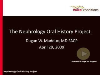 The Nephrology Oral History Project