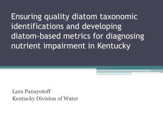 Lara Panayotoff Kentucky Division of Water