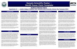 Sample Scientific Poster – 36x56 Power Point Template