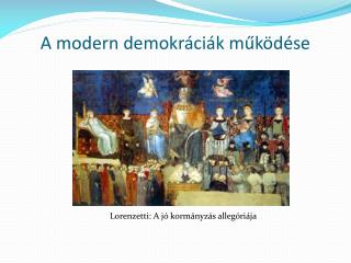 A modern demokráciák működése