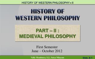 HISTORY OF WESTERN PHILOSOPHY