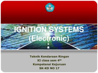 IGNITION SYSTEMS (Electronic)