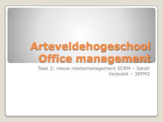 Arteveldehogeschool Office management