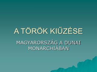 A TÖRÖK KIŰZÉSE