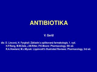 ANTIBIOTIKA V. Geršl