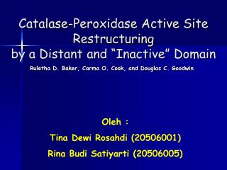 Catalase-Peroxidase Active Site Restructuring by a Distant and “Inactive” Domain