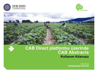 CAB Direct platformu üzerinde CAB Abstracts