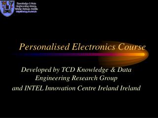 Personalised Electronics Course