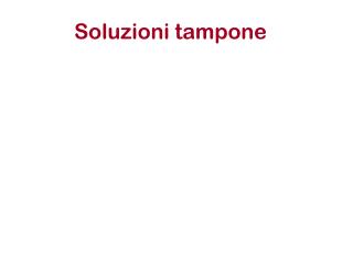 Soluzioni tampone