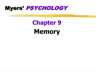 Myers’ PSYCHOLOGY