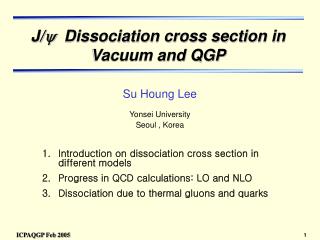 J/ y Dissociation cross section in Vacuum and QGP