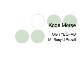 Kode Morse