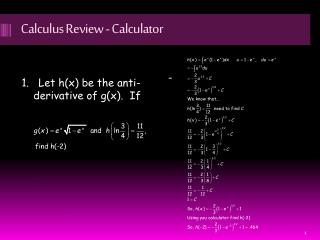 Calculus Review - Calculator