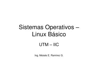 Sistemas Operativos – Linux Básico