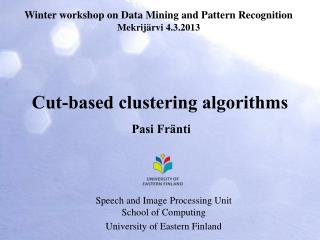 Cut-based clustering algorithms