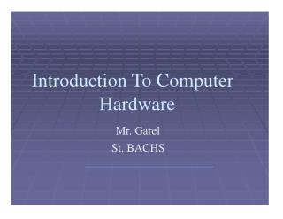 Introduction To Computer