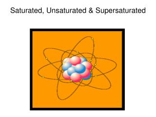 Saturated, Unsaturated &amp; Supersaturated