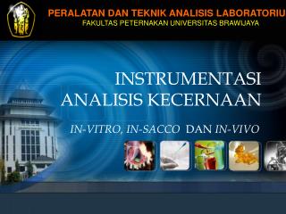 INSTRUMENTASI ANALISIS KECERNAAN