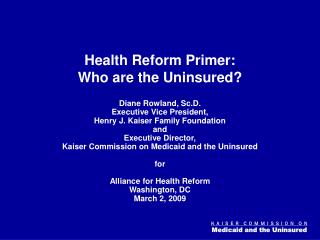 Health Reform Primer: Who are the Uninsured?