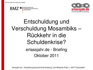 Entschuldung und Verschuldung Mosambiks – Rückkehr in die Schuldenkrise?